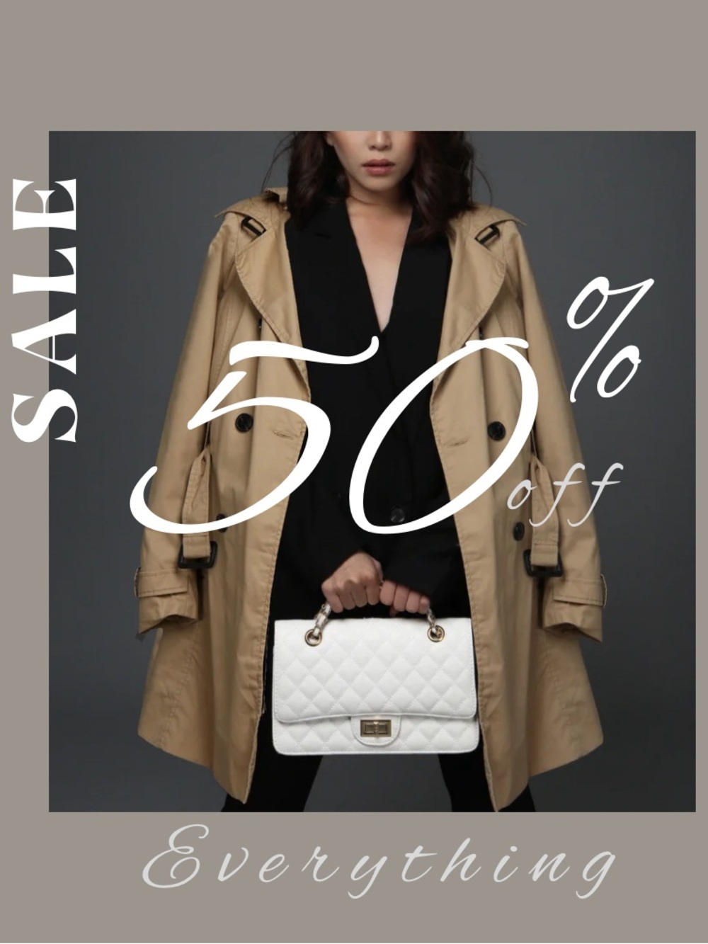 Sale 50% off everything in my closet! Now through September 30, 2026